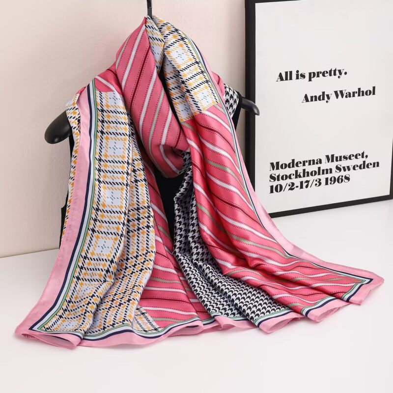 Malika Pink Silk Şal