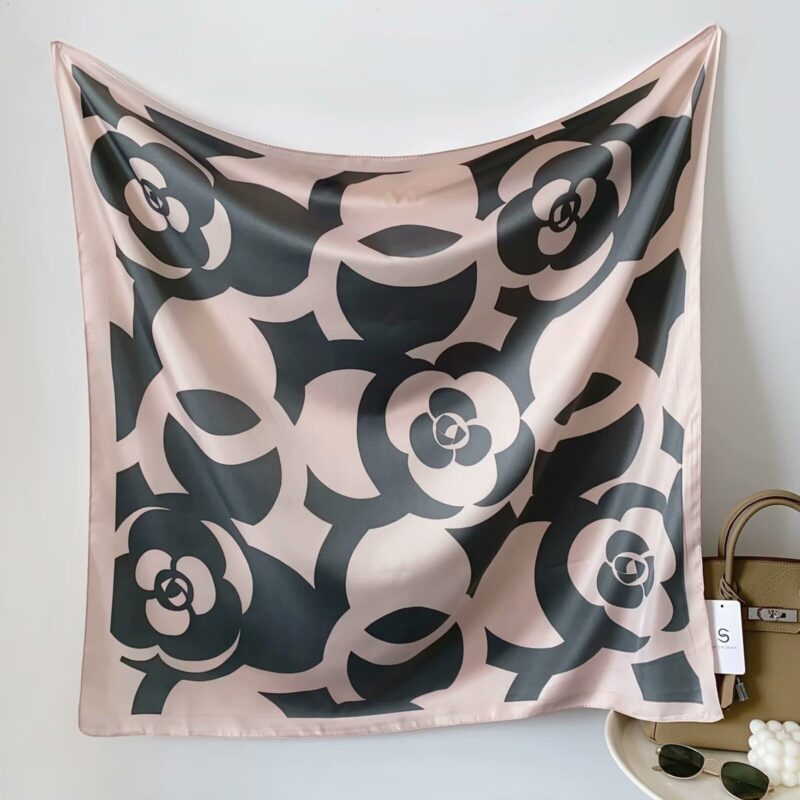 Pouline Soft Pembe Tvil İpek Eşarp