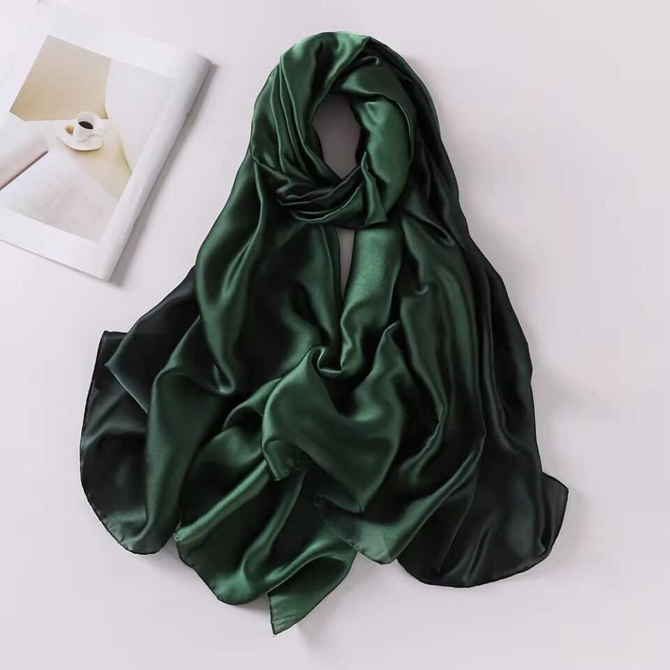 Yeşil Ombre Silk Şal