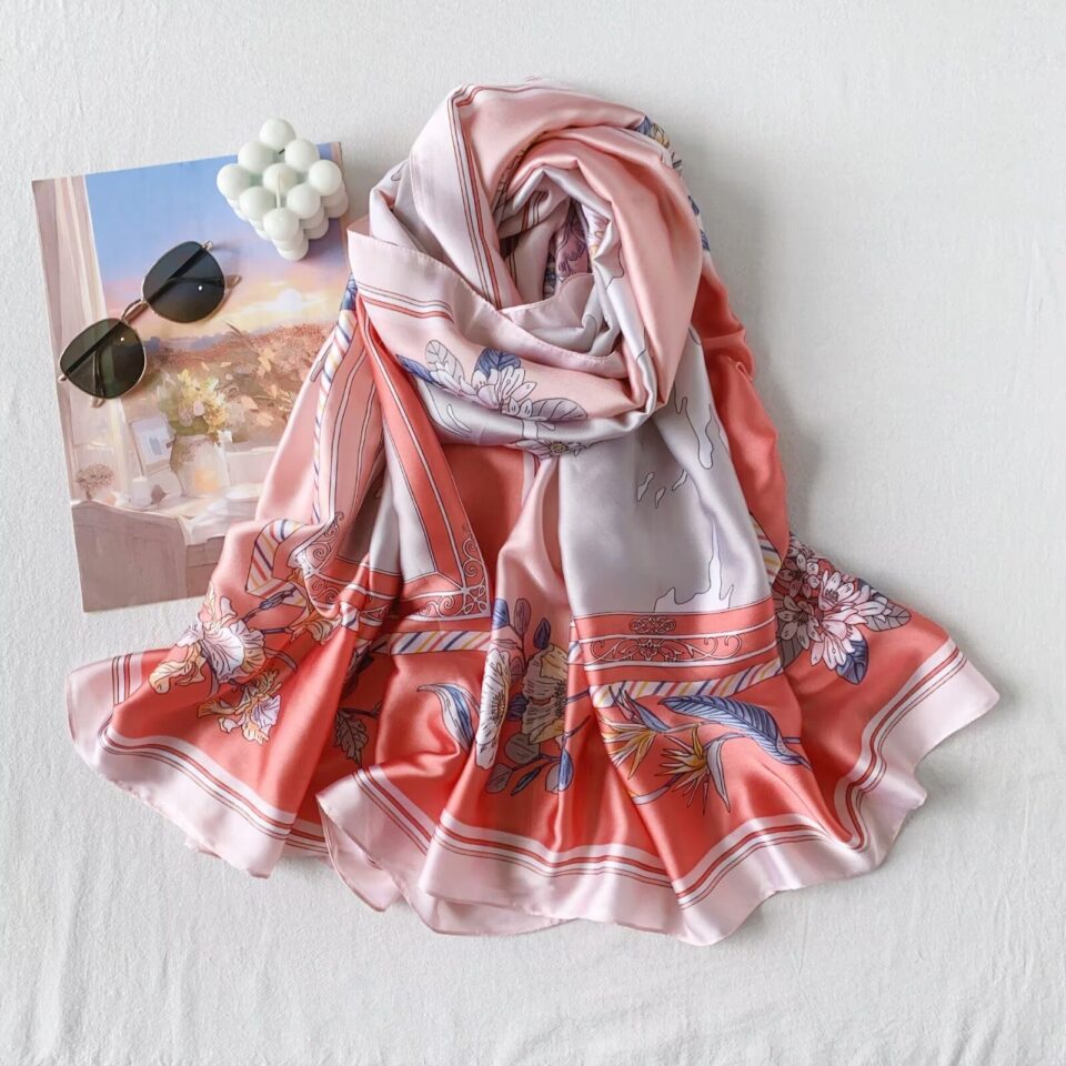 Lunaria Blush Silk Şal